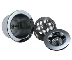 Mountain Plumbing Mountain Plumbing - 3-in-1 - 3-1/2 Inch Kitchen Sink Strainer With Stopper Lid And Lift-Out Basket