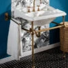 Herbeau Herbeau - Empire/Art Deco Metal Washstand Only -Plumb Tile 032347 1