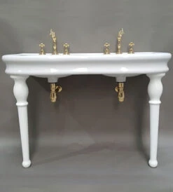 Herbeau Herbeau - Belle Epoque Double Basin Lavatory Table Only In White