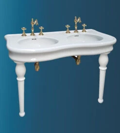 Herbeau Herbeau - Belle Epoque Pair Of Ceramic Legs In White