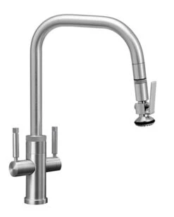 Waterstone Waterstone - Fulton Industrial 2 Handle Plp Pulldown Faucet - Angled Spout - Lever Sprayer