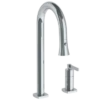 Watermark Watermark - H-Line Deck Mounted 2 Hole Gooseneck Prep Faucet With Pull Down Spray -Plumb Tile 115 9.1.3PG2 MZ4V
