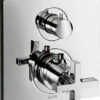 Hansgrohe - Axor Citterio Thermostatic Trim With Volume Control And Diverter - Cross Handle -Plumb Tile 154 apb01902