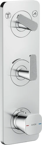 Hansgrohe - Axor Citterio C Thermostatic Module Trim 15 Inch X 5 Inch For 2 Functions- Cubic Cut