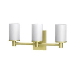 Gatco - Modern Farmhouse Triple Sconce, Brushed Brass