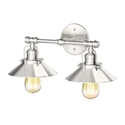 Gatco - Modern Farmhouse Metal Double Sconce, Satin Nickel