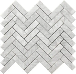 Roca Tile - Herringbone Marble Mosaic 12 X 12