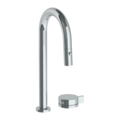 Watermark Watermark - Elements Deck Mounted 2 Hole Gooseneck Prep Faucet With Pull Down Spray