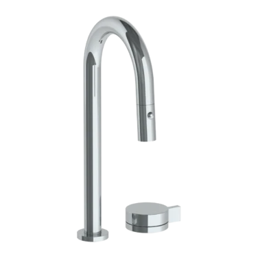 Watermark Watermark - Elements Deck Mounted 2 Hole Gooseneck Prep Faucet With Pull Down Spray 3 Watermark Watermark - Elements Deck Mounted 2 Hole Gooseneck Prep Faucet With Pull Down Spray