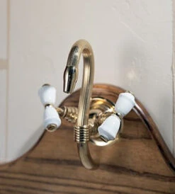 Herbeau - Verseuse Wall Mounted Mixer With Any Handpainted Earthenware Handles