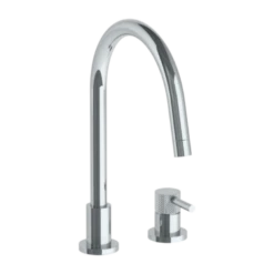 Watermark Watermark - Titanium Deck Mounted 2 Hole Gooseneck Kitchen Faucet