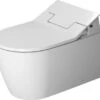 Duravit Duravit - ME By Starck 1.28/0.8 GPF Dual Flush Rimless Compact Elongated Wall Mounted Toilet 1 Duravit Duravit - ME By Starck 1.28/0.8 GPF Dual Flush Rimless Compact Elongated Wall Mounted Toilet -Plumb Tile 2353078 web2