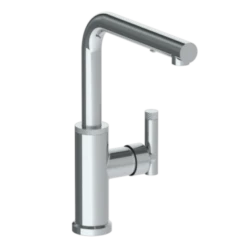 Watermark Watermark - Urbane Deck Mounted 1 Hole Square Top Kitchen Faucet With Pull Out Spray - Low Spout