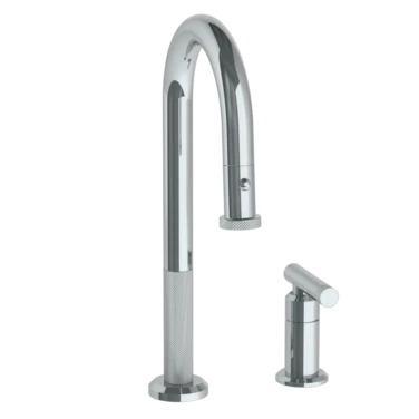 Watermark Watermark - Urbane Deck Mounted 2 Hole Gooseneck Prep Faucet With Pull Down Spray 3 Watermark Watermark - Urbane Deck Mounted 2 Hole Gooseneck Prep Faucet With Pull Down Spray