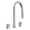 Watermark Watermark -Sense Deck Mounted 3 Hole Gooseneck Kitchen Faucet With Pull Down Spray -Plumb Tile 27 7PG2 CL16