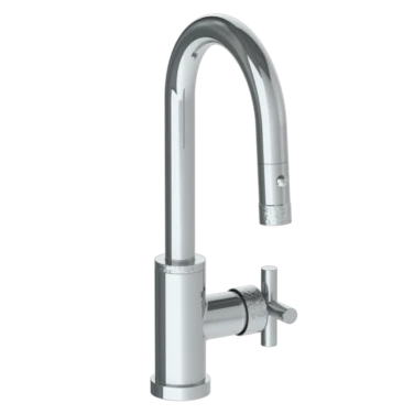Watermark Watermark -Sense Deck Mounted 1 Hole Gooseneck Prep Faucet With Pull Down Spray 3 Watermark Watermark -Sense Deck Mounted 1 Hole Gooseneck Prep Faucet With Pull Down Spray