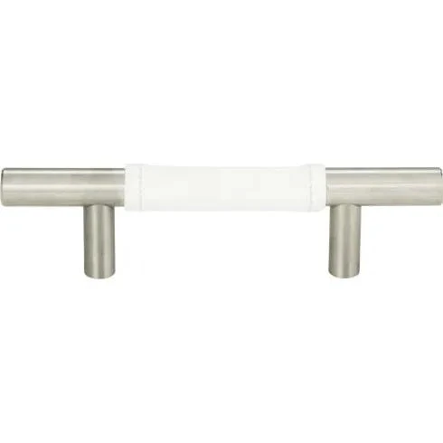 Atlas Homewares Atlas Homewares - Zanzibar 3 Inch Center To Center White Leather Bar Pull 3 Atlas Homewares Atlas Homewares - Zanzibar 3 Inch Center To Center White Leather Bar Pull