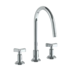 Watermark Watermark - Transitional Deck Mounted 3 Hole Gooseneck Kitchen Set