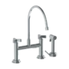 Watermark Watermark - Transitional Deck Mounted Bridge Kitchen Faucet With Extended Spout And Independent Side Spray 2 Watermark Watermark - Transitional Deck Mounted Bridge Kitchen Faucet With Extended Spout And Independent Side Spray -Plumb Tile 29 7.65EG TR25