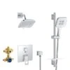 Grohe - Eurocube 2-Handle Pressure Balance Shower Bundle -Plumb Tile 29433 873