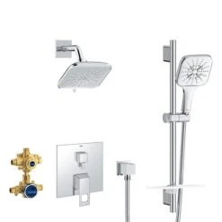 Grohe - Eurocube 2-Handle Pressure Balance Shower Bundle