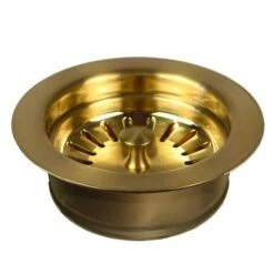 Native Trails Native Trails - 3.5 Inch Basket Strainer With Disposer Trim 14 Native Trails Native Trails - 3.5 Inch Basket Strainer With Disposer Trim -Plumb Tile 3.5in Basket Strainer Disposer Trim Brushed Gold DR340 BG SILO