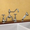 Herbeau Herbeau - Royale 2 Hole Kitchen Mixer With Handspray 1 Herbeau Herbeau - Royale 2 Hole Kitchen Mixer With Handspray -Plumb Tile 3027