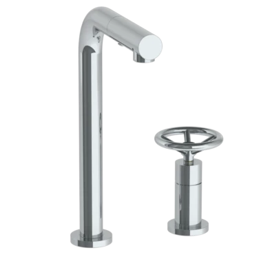 Watermark Watermark - Brooklyn Deck Mounted 2 Hole Square Top Prep Faucet With Pull Out Spray 3 Watermark Watermark - Brooklyn Deck Mounted 2 Hole Square Top Prep Faucet With Pull Out Spray