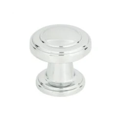 Atlas Homewares - Bronte 1 1/8 Inch Diameter Round Knob -Plumb Tile 313 CH 0 79