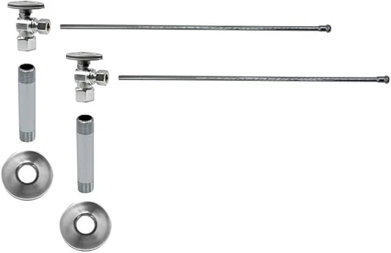 Mountain Plumbing - Lavatory Supply Kit With Oval Handles IPS Valves 3 Mountain Plumbing - Lavatory Supply Kit With Oval Handles IPS Valves