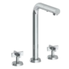 Watermark Watermark - Blue Deck Mounted 3 Hole Square Top Prep Faucet With Pull Out Spray -Plumb Tile 37 9P3 BL3