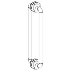 Watermark - Elan Vital 6 Inch Double Shower Door Pull/ Glass Mount Towel Bar