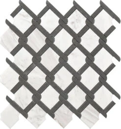 Roca Tile - Medallion Bw Marble Mosaic 12 X 12