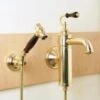 Herbeau Herbeau - Estelle Wall Mounted Single Lever Mixer With Ceramic Disc Cartridge And Handspray -Plumb Tile 41096355