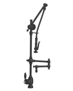 Waterstone Waterstone - Traditional Gantry Pulldown Faucet - 12 Inch Articulated Spout -Plumb Tile 4410 12 MB