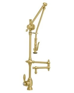 Waterstone Waterstone - Traditional Gantry Pulldown Faucet - 12 Inch Articulated Spout -Plumb Tile 4410 12 SB