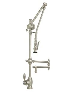 Waterstone Waterstone - Traditional Gantry Pulldown Faucet - 12 Inch Articulated Spout -Plumb Tile 4410 12 SN