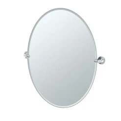 Gatco Gatco - Cafe 32 Inch H Frameless Oval Mirror, Chrome
