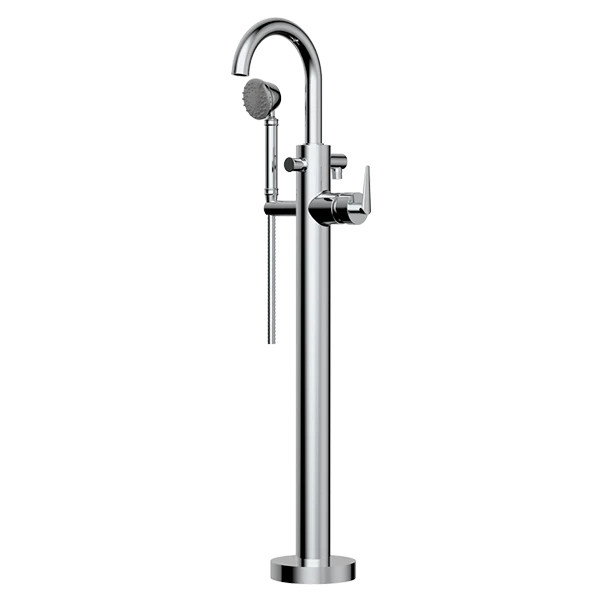 Santec Santec - Berkins Trim - Floor Mount Tub Filler With Hand Shower 3 Santec Santec - Berkins Trim - Floor Mount Tub Filler With Hand Shower