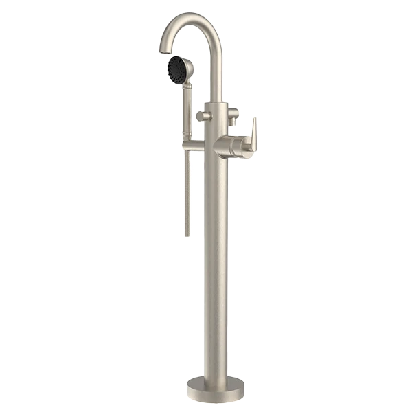Santec Santec - Berkins Trim - Floor Mount Tub Filler With Hand Shower 4 Santec Santec - Berkins Trim - Floor Mount Tub Filler With Hand Shower - Image 2