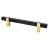Berenson Berenson - Rivet Rebel 128mm CC Matte Black Bar And Modern Brushed Gold Posts Pull -Plumb Tile 5110 455MDB P 17