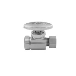 Jaclo - Multi Turn Straight Pattern 3/8 Inch IPS X 3/8 Inch O.D. Supply Valve With Oval Handle