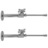 Jaclo - Multi Turn Straight Pattern 3/8 Inch IPS X 3/8 Inch O.D. Faucet Supply Kit With Cross Handle, 20 Inch Supply Tubes, Escutcheons