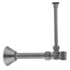Jaclo - Quarter Turn Angle Pattern 5/8 Inch O.D. Compression (Fits 1/2 Inch Copper) X 3/8 Inch O.D. Toilet Supply Kit Square Handle, 20 Inch Supply Tube, Cover Tube, Escutcheon