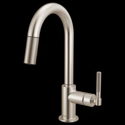 Brizo Brizo - Litze Pull-Down Prep Faucet With Arc Spout - Knurled Handle 9 Brizo Brizo - Litze Pull-Down Prep Faucet With Arc Spout - Knurled Handle -Plumb Tile 63943LF SS B1