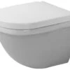 Duravit Duravit - Starck 3 1.6/0.8 GPF Dual Flush ADA Compliant Round Wall Mounted Toilet -Plumb Tile 660885 web2