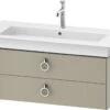 Duravit Duravit - White Tulip 38 3/4" Wall Mount Two Drawer Single Vanity Cabinet, Sink Sold Separately -Plumb Tile 6920469 web