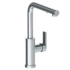 Watermark Watermark -Rainey Deck Mounted 1 Hole Square Top Kitchen Faucet With Pull Out Spray -Low Spout