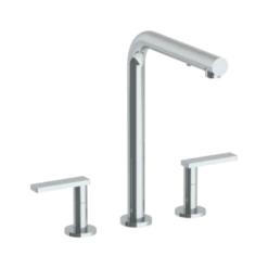 Watermark Watermark -Rainey Deck Mounted 3 Hole Square Top Kitchen Faucet With Pull Out Spray
