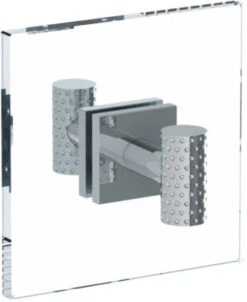 Watermark - Lily Double Shower Door Knob/ Glass Mount Hook